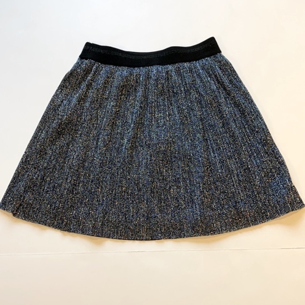 Topshop SZ 2 Metallic Short Pull On Mini Skirt D20 - Picture 2 of 7